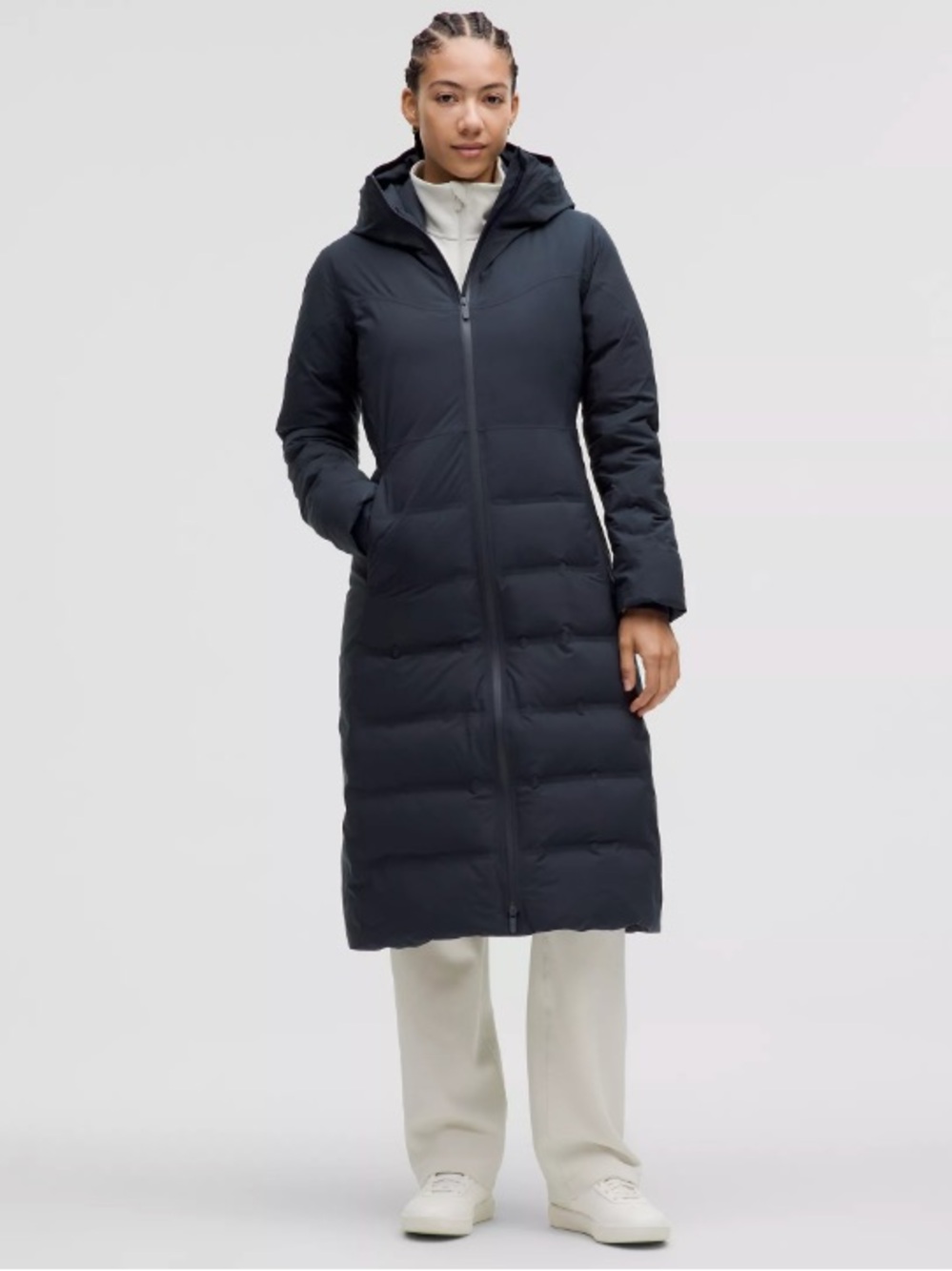 lululemon athletica StretchSeal Sleet Street Long Coat in Navy Blue